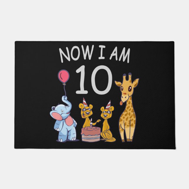 Paillasson Now I, 10 ans d'âge 10 Birthday (Devant)