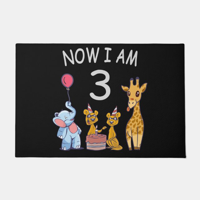 Paillasson Now I le 3e jour du Birthday (Devant)