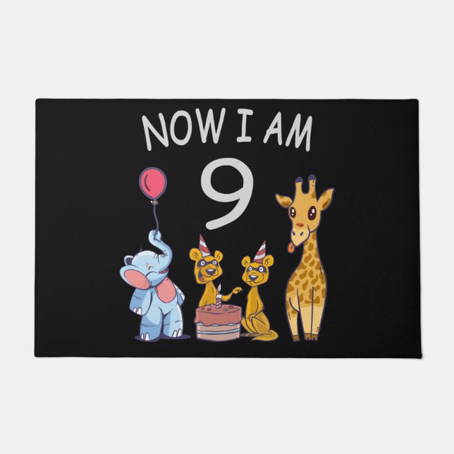 Paillasson Now I le 9e anniversaire du Birthday (Devant)