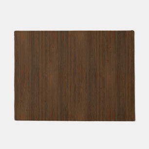 Paillasson Noyer foncé Brown Bambou en bois Grain Look