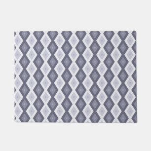Paillasson Nuances de bleu gris motif diamant