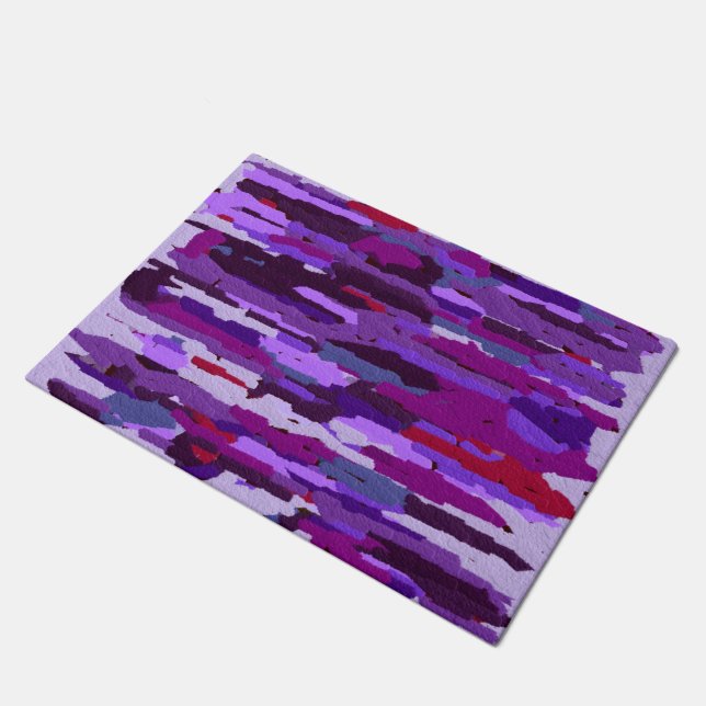 Paillasson Nuances de calque bossées violet et rouge (Incliné)