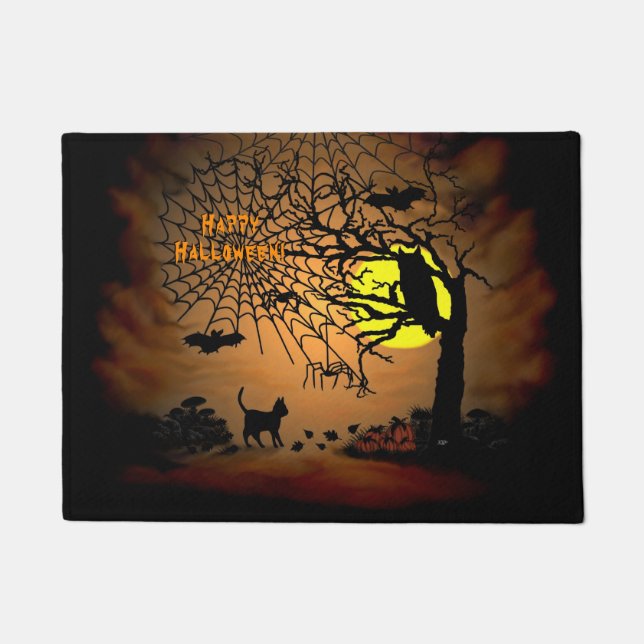 Paillasson Nuit d'Halloween, Joyeux Halloween ! (Devant)