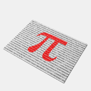 Paillasson Numéro rouge d'origine pi jour symbole mathématiqu