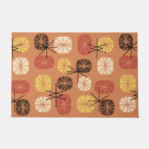 Paillasson Oblongs Motifs du milieu du siècle Autumn Orange