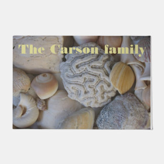 Paillasson Ocean Shells Door Mat avec le nom personnalisé0000