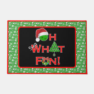 Paillasson Oh Quel Amusement Noël Pickleball Green Ho Ho Ho