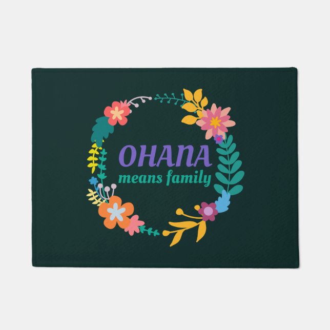 Paillasson Ohana veut dire la natte de la famille | (Devant)