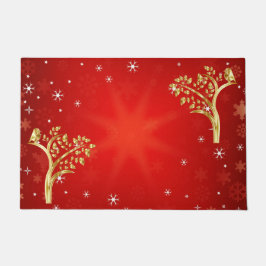 Paillasson Oiseau D'Or Whimsical Arbre De Vie Snowflakes Star