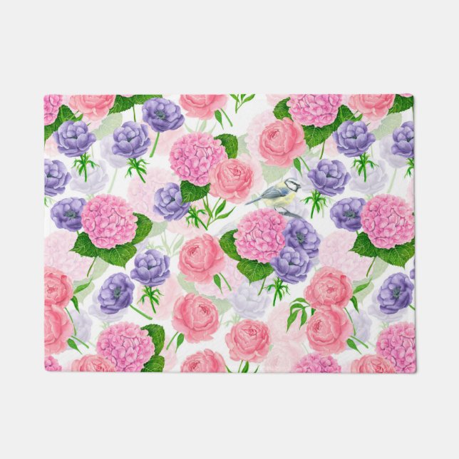 Paillasson Oiseau et fleurs (Devant)