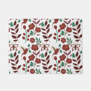 Paillasson Oiseaux motifs et papillons floraux sans soudure