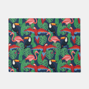 Paillasson Oiseaux tropicaux dans des couleurs lumineuses
