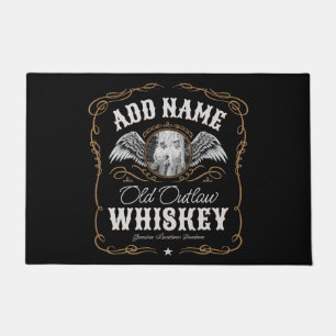 Paillasson Old Moonshine Whiskey Étiquette AJOUTER PHOTO Nom 