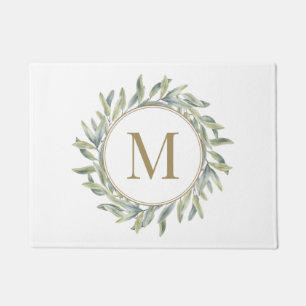 Paillasson Olive Branch Laurel Wreath Personnalisé Monogramm