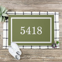 Olive Green Numéro d'adresse personnalisée