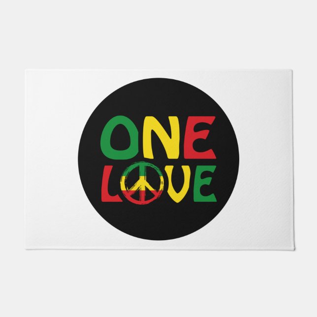 Paillasson One Love, Reggae design (Devant)