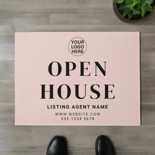 Paillasson Open House l Immobilier Blush Pink Bienvenue