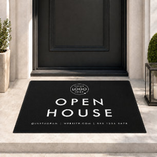 Paillasson Open House Real Estate Agency Modern Black Realtor