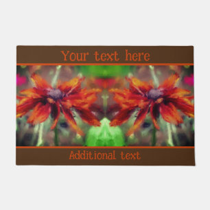 Paillasson Orange Black Eyed Susan Flower Art Personalized