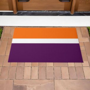 Paillasson Orange blanc violet couleur pâle Conception des bl