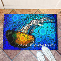 Orange Jellyfish Blue Ocean Welcome Script Moderne