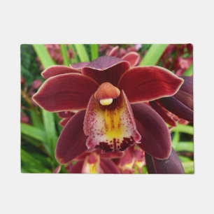 Paillasson Orchidées de Maroon I Beau Floral Rouge