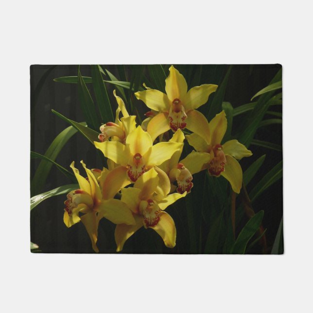 Paillasson Orchidées Jaunes Sunlit Floral (Devant)