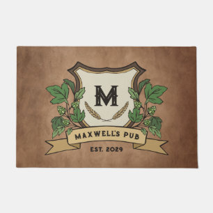 Paillasson Orge à Houblon Personnalisé Bar Votre Pub