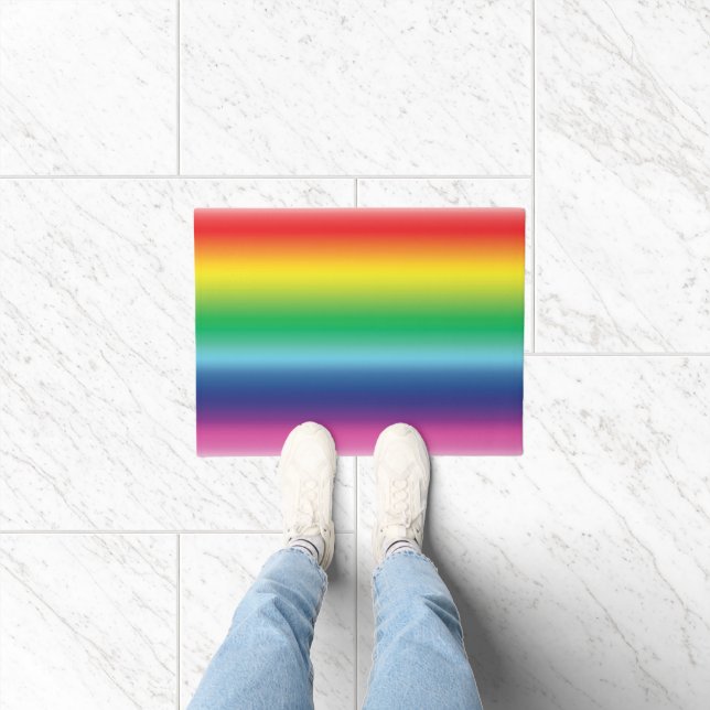 Paillasson orgueil arc-en-ciel couleurs drapeau lgbt (Intérieur)