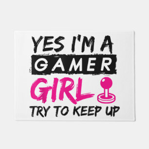 Paillasson Oui, je suis une gamer fille de jeu
