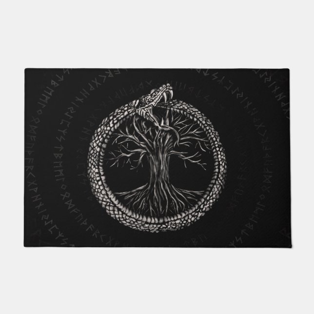 Paillasson Ouroboros avec l'arbre de la vie (Devant)