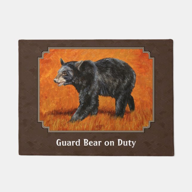 Paillasson Ours noir AutAutomne Terre Brown (Devant)