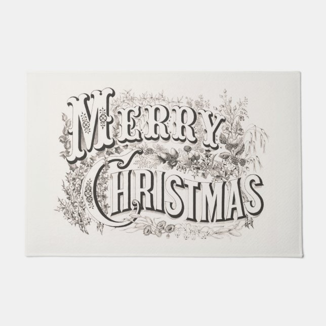 PAILLASSON PAILLASSON:  MERRY CHRISTMAS ILLUSTRATION (Devant)