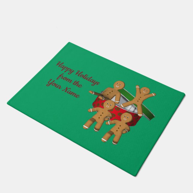 Paillasson Pain d'épices de Noël Cookie Hommes Personnalisé (Incliné)