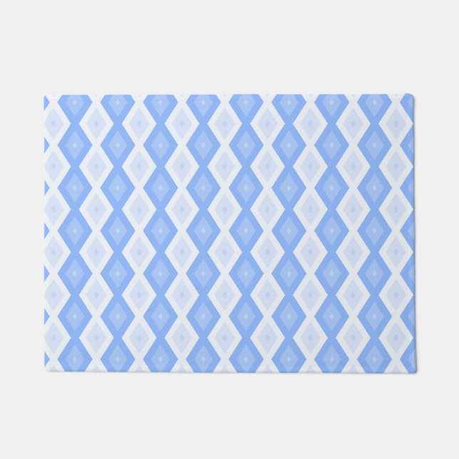 Paillasson Pale blue diamond pattern (Devant)
