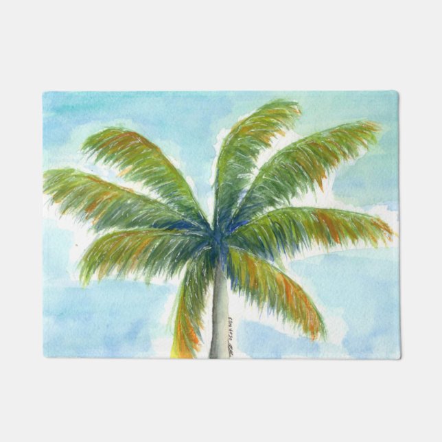 Paillasson Palmier Tropical Beach par beau temps (Devant)