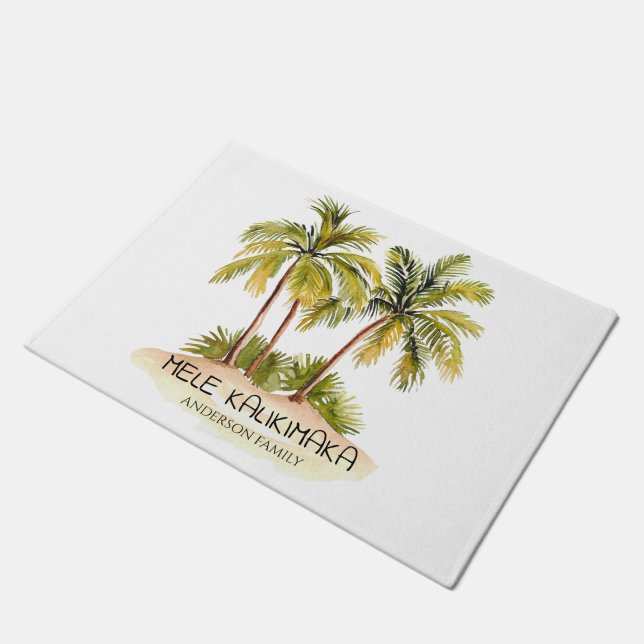 Paillasson Palmier tropical Mele Kalikimaka (Incliné)
