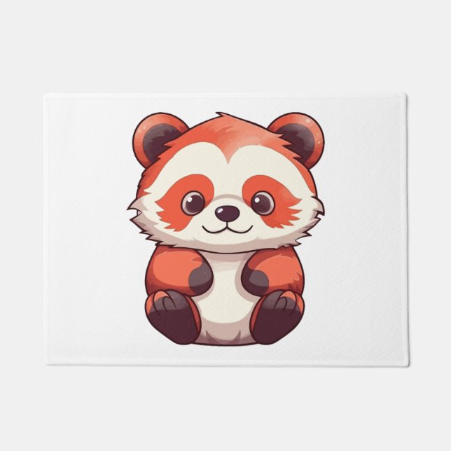 Paillasson Panda rouge mignonne (Devant)