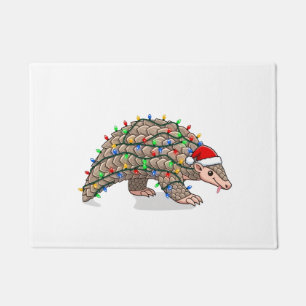 Paillasson  Pangolin de Noël Manis Chapeau de Père Noël Vacan