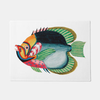 Paillasson Panier à porte de poisson d'époque