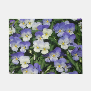 Paillasson Pansies violettes Jardin Floral