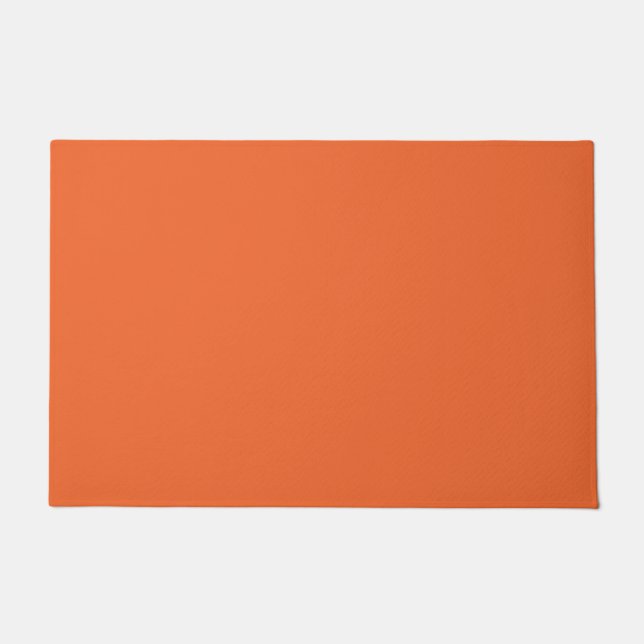 Paillasson Papaya orange de couleur solide (Devant)