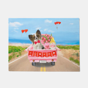 Paillasson Papillon Chien Saint-Valentin Coeurs de Camion