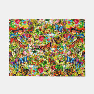 Paillasson Papillon coloré de jardin d'agrément vintage