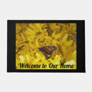 Paillasson Papillon Forsythia jaune Accueil