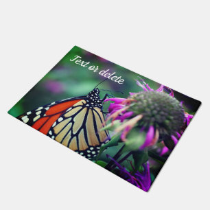 Paillasson Papillon Monarque Sur Fleur Fermer Personnalisé