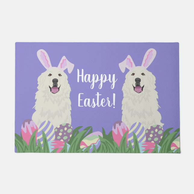 Paillasson Pâques sur mesure dans les grandes Pyrénées (Devant)