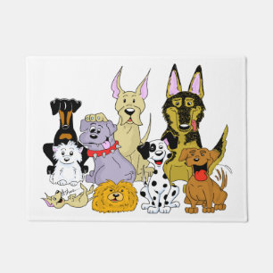 Paillasson Paquet de chien de bande dessinée