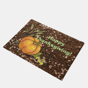 Paillasson Parties scintillant bon thanksgiving Brown Faux