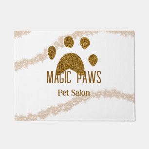 Paillasson Parties scintillant dorée pattes animal salon ajou